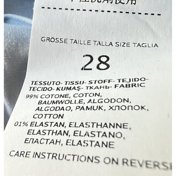 Max Mara Sportsmax Code High Rise Blue Denim Jean 28 Womens Size 6 Ruffle Bottom - Picture 10 of 15